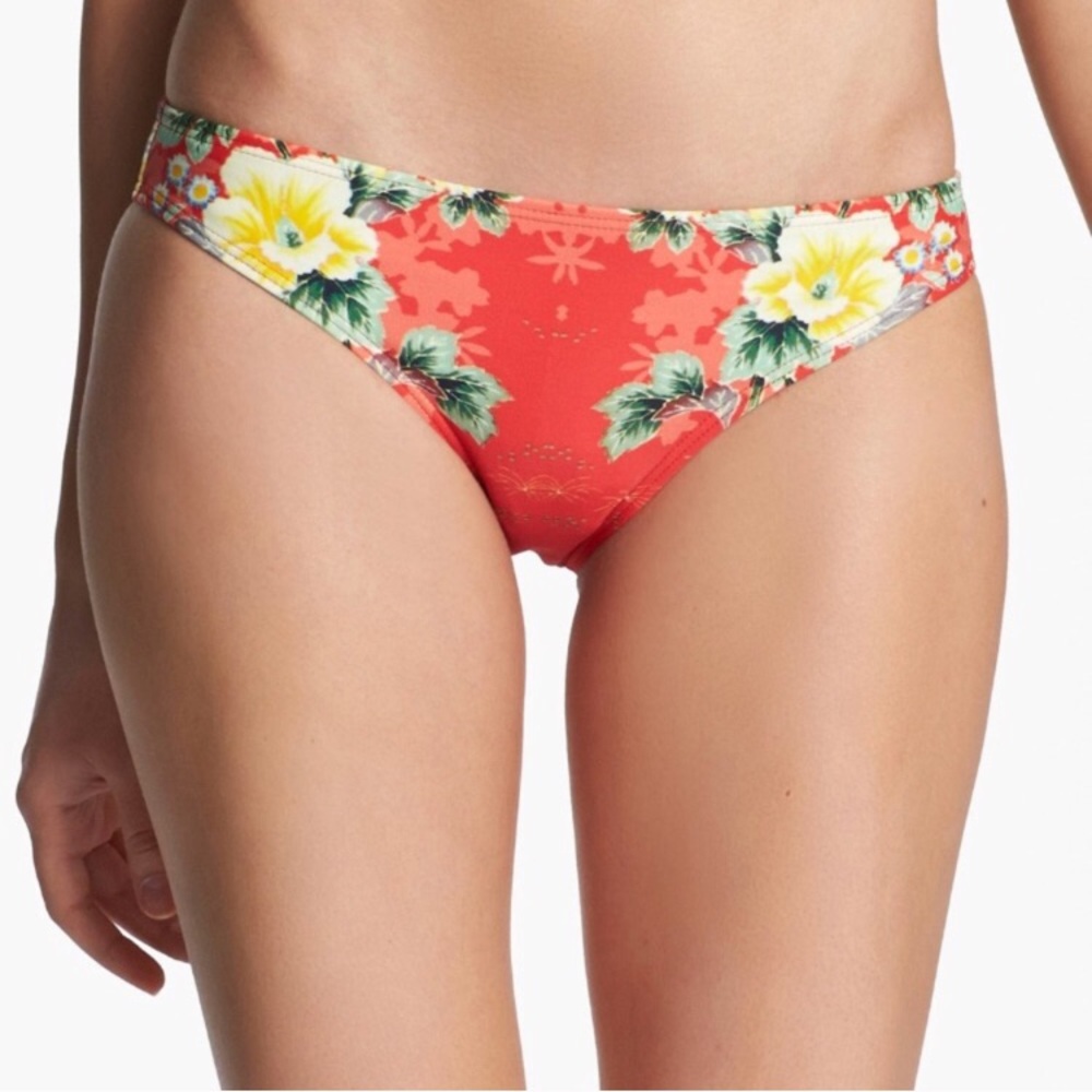 Wildfox red patterned bikini bottoms